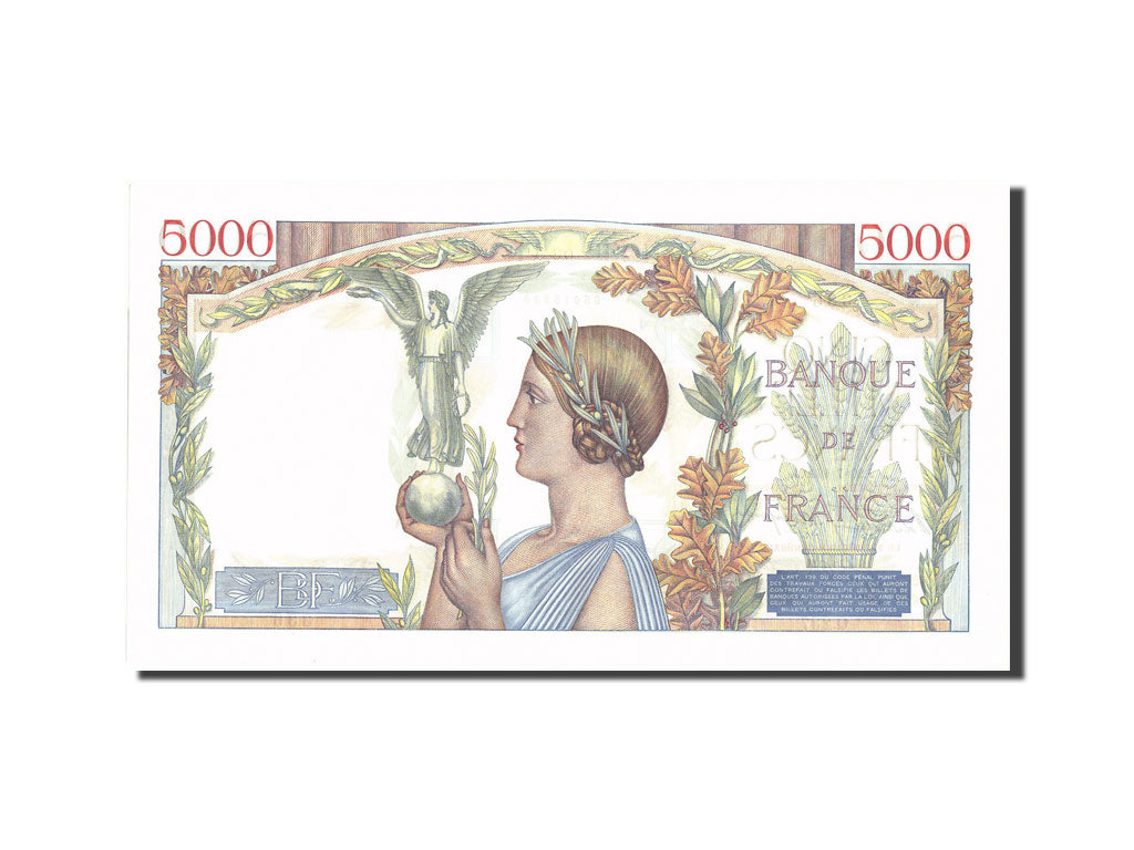 Banknote, France, 5000 Francs, 5 000 F 1934-1944 ''Victoire'', 1939, 1939-07-20