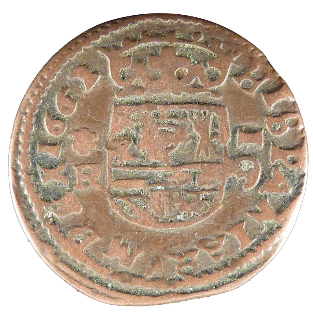 Spain, 16 Maravedis, 1662, AU(50-53), Bronze, 4.20