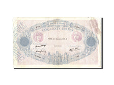 France, 500 Francs, 500 F 1888-1940 ''Bleu et Rose'', 1937, KM:88b, 1937-12-0...