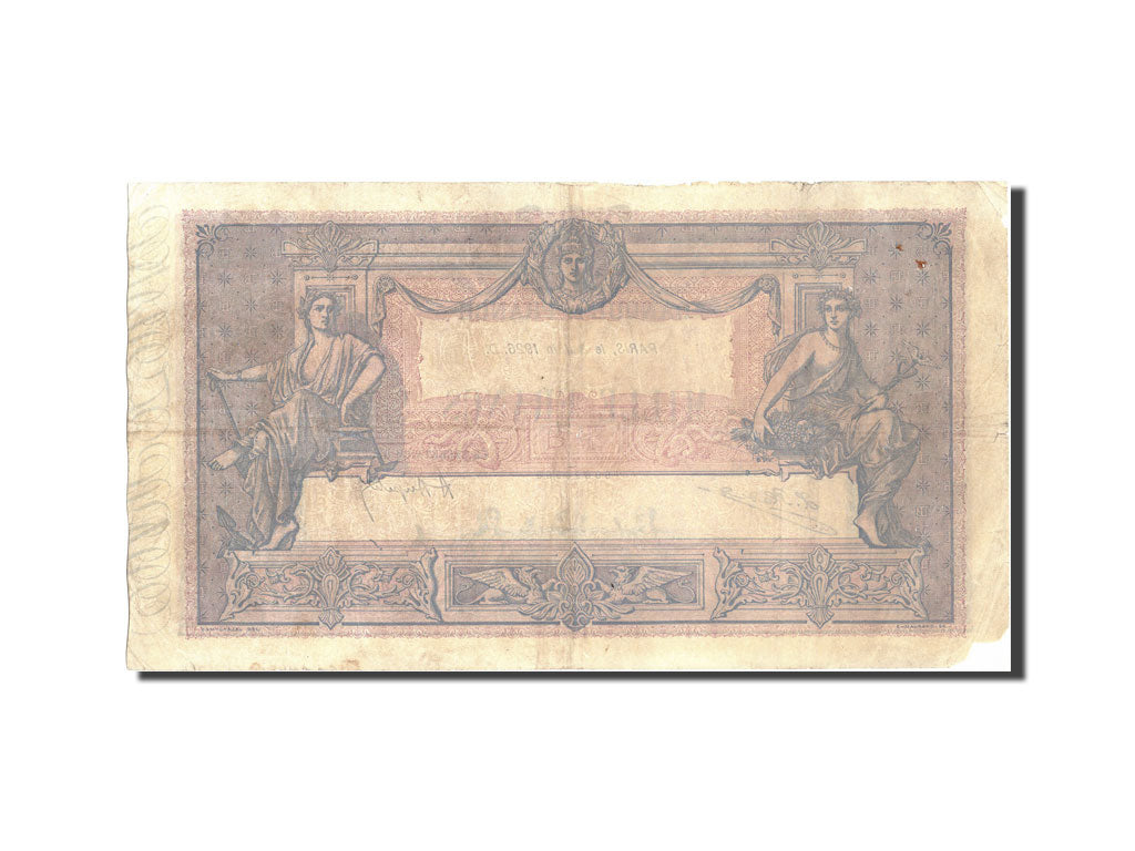 France, 1000 Francs, 1 000 F 1889-1926 ''Bleu et Rose'', 1926, KM:67j