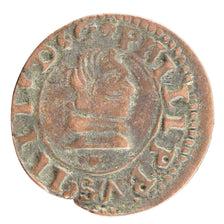 SPAIN, 16 Maravedis, 1663, Segovia, KM #172.6, VF(20-25), Copper, 4.00
