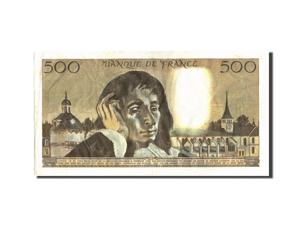 France, 500 Francs, 500 F 1968-1993 ''Pascal'', 1969, KM:156a, 1969-01-02
