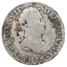 Spain, 2 Réales, 1815, KM #460 2, VF(20-25), Silver, 5.80