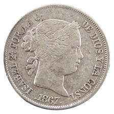 Spain, 40 Centimos De Escudo, 1867, KM #6282, EF(40-45), Silver, 5.00