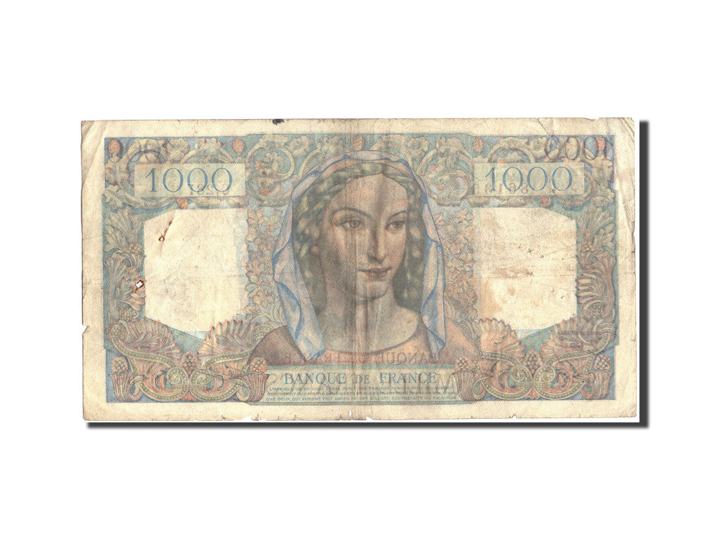 Banknote, France, 1000 Francs, 1 000 F 1945-1950 ''Minerve et Hercule'', 1946