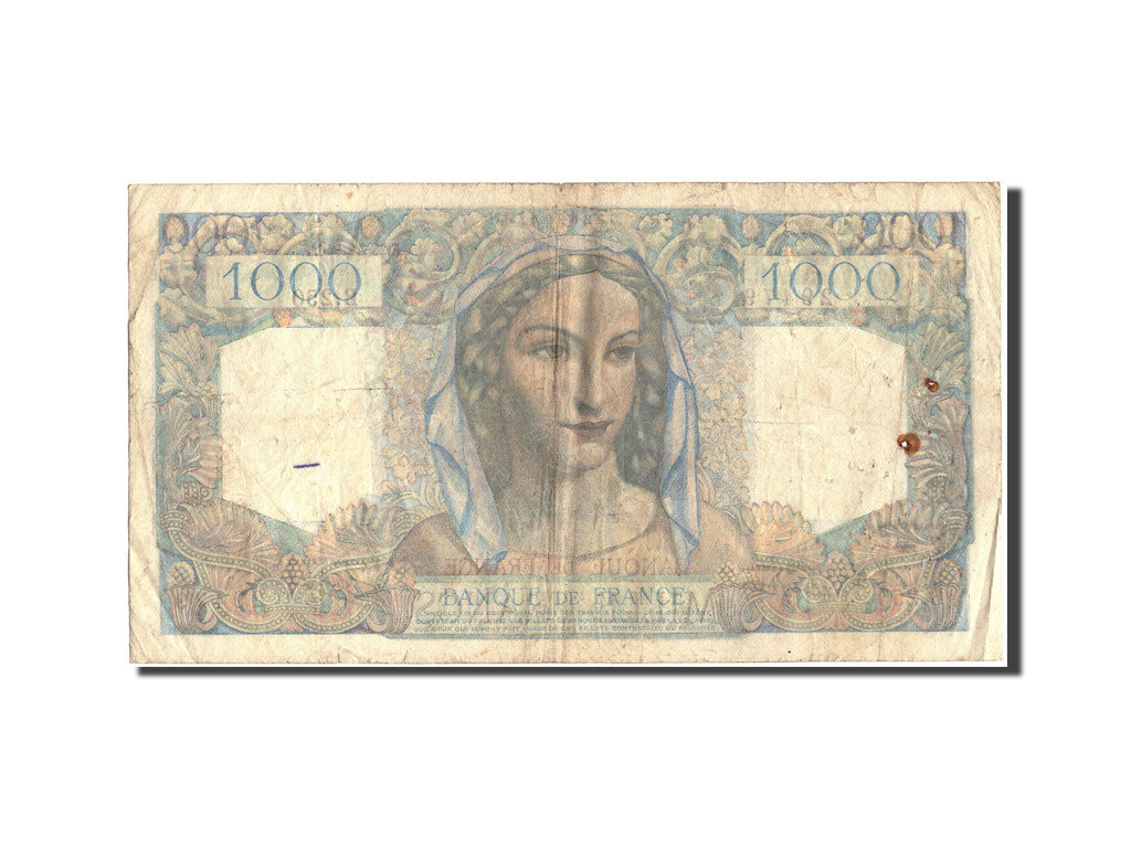 Banknote, France, 1000 Francs, 1 000 F 1945-1950 ''Minerve et Hercule'', 1946