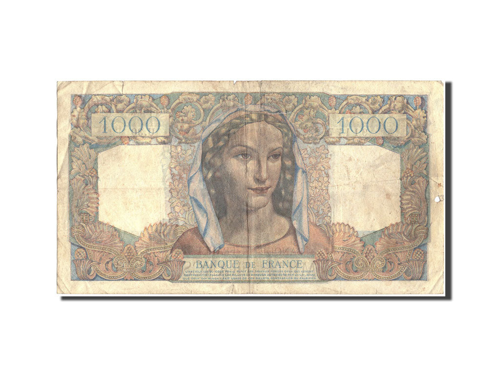 Banknote, France, 1000 Francs, 1 000 F 1945-1950 ''Minerve et Hercule'', 1945