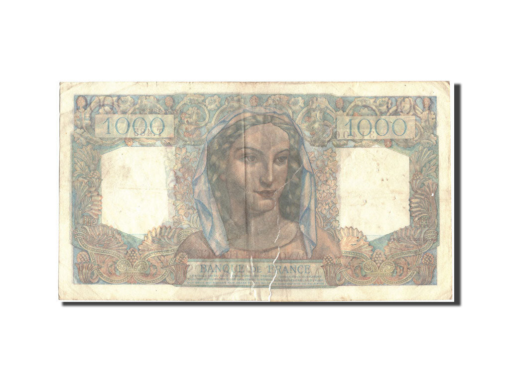 France, 1000 Francs, 1 000 F 1945-1950 ''Minerve et Hercule'', 1948, KM:130b