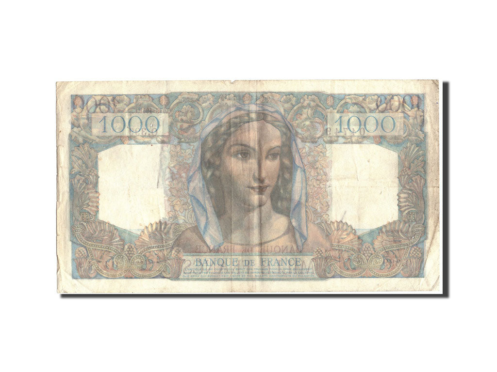 Banknote, France, 1000 Francs, 1 000 F 1945-1950 ''Minerve et Hercule'', 1948