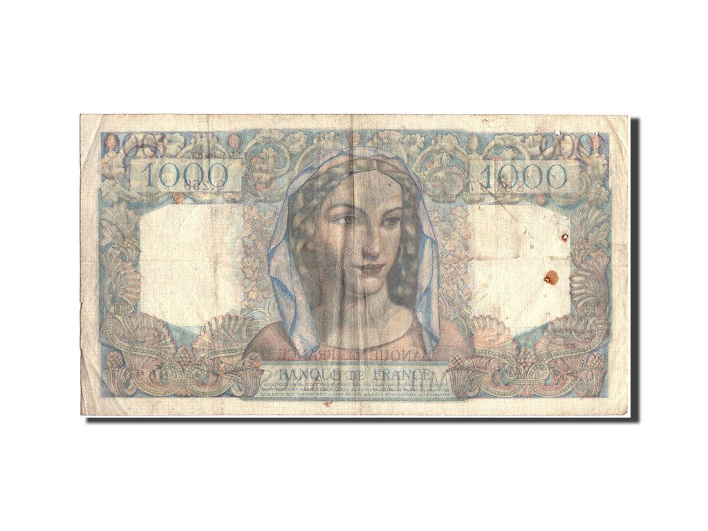 Banconote, Francia, 1000 Francs, 1 000 F 1945-1950 ''Minerve et Hercule'', 1946