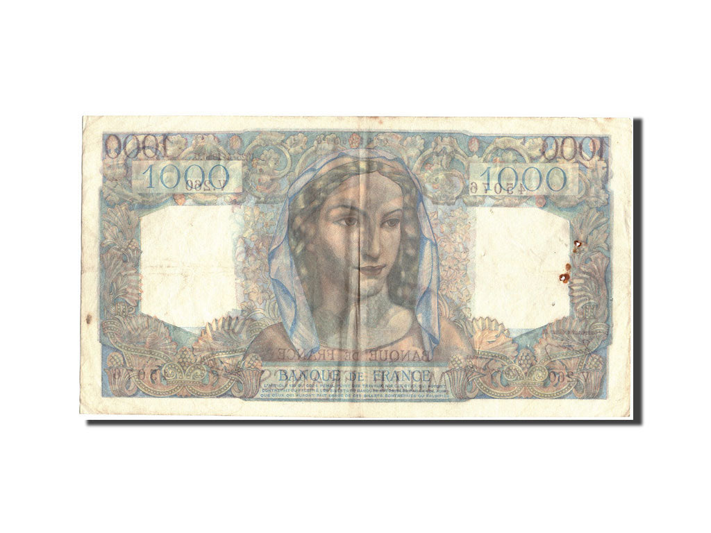 Banknote, France, 1000 Francs, 1 000 F 1945-1950 ''Minerve et Hercule'', 1946