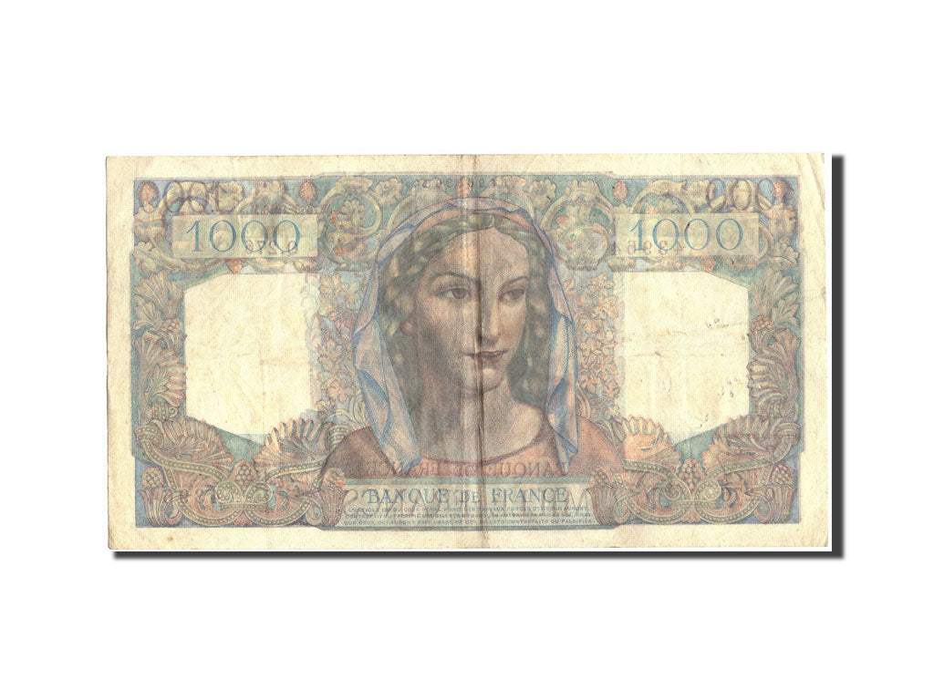 Banconote, Francia, 1000 Francs, 1 000 F 1945-1950 ''Minerve et Hercule'', 1946