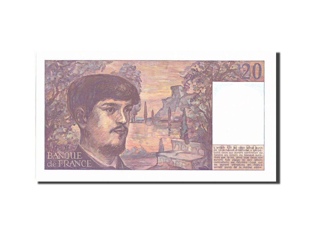 Billet, France, 20 Francs, 20 F 1980-1997 ''Debussy'', 1986, 1986, SPL+
