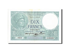 Francia, 10 Francs, 10 F 1916-1942 ''Minerve'', 1940, KM:84, 1940-11-28, BB+