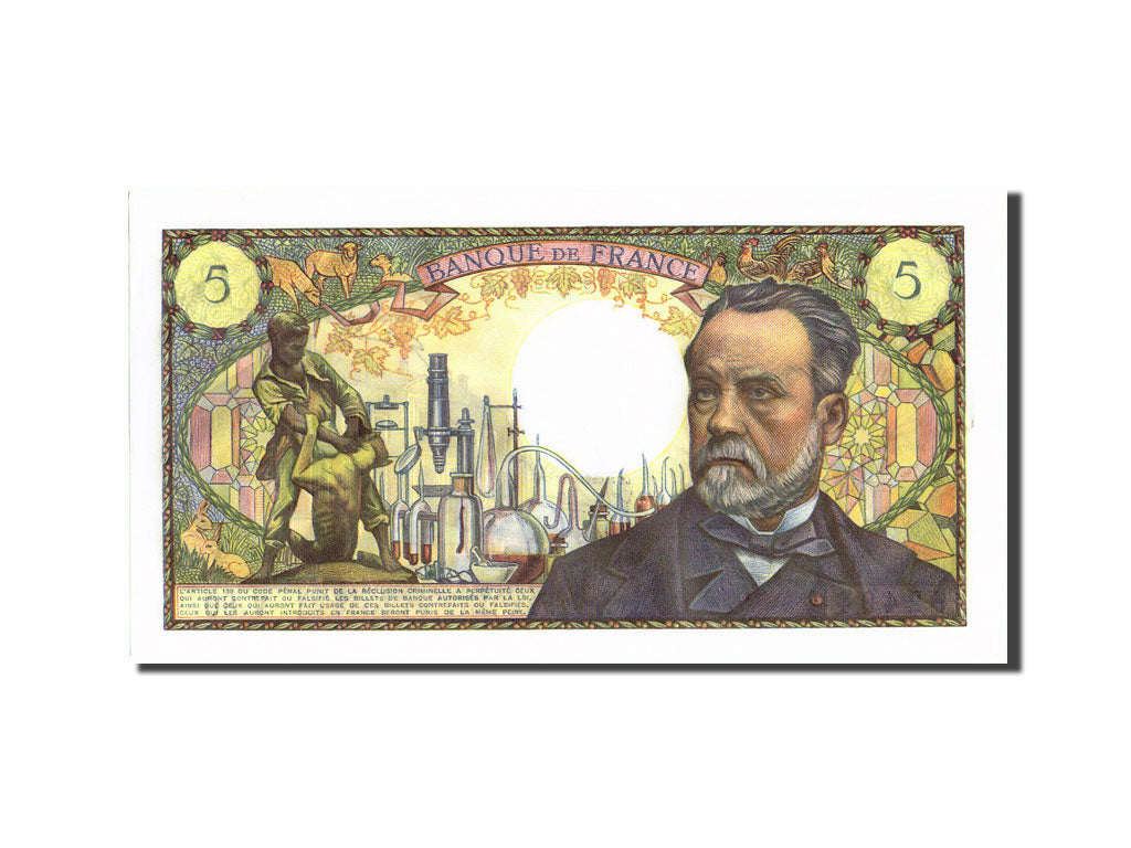 Banknote, France, 5 Francs, 5 F 1966-1970 ''Pasteur'', 1968, 1968-08-01