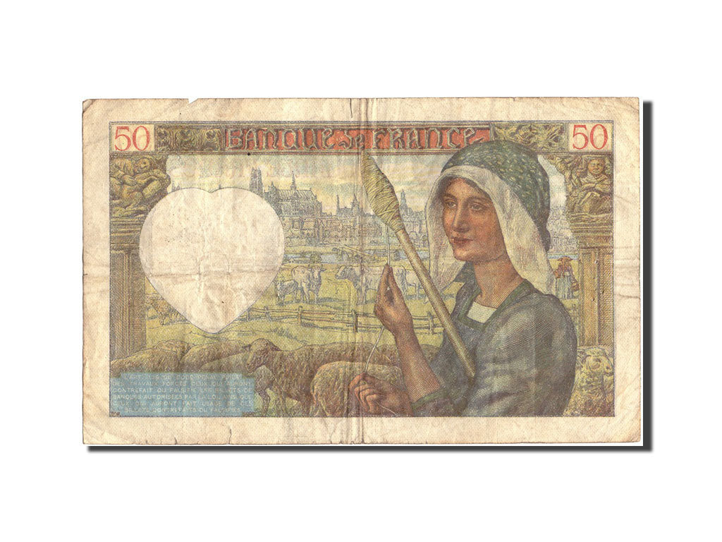Biljet, Frankrijk, 50 Francs, 50 F 1940-1942 ''Jacques Coeur'', 1941
