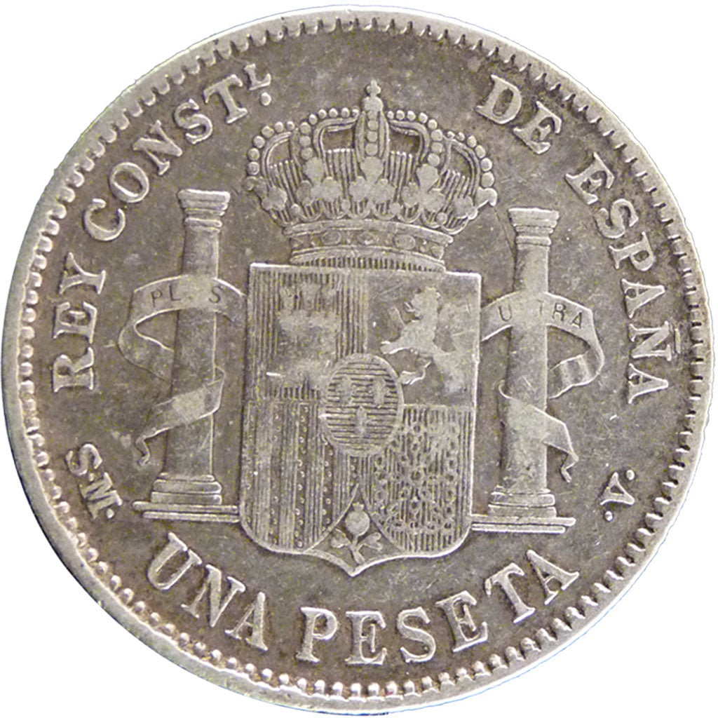 Spain, 1 Peseta, 1903, KM #721, EF(40-45), Silver, 5.00