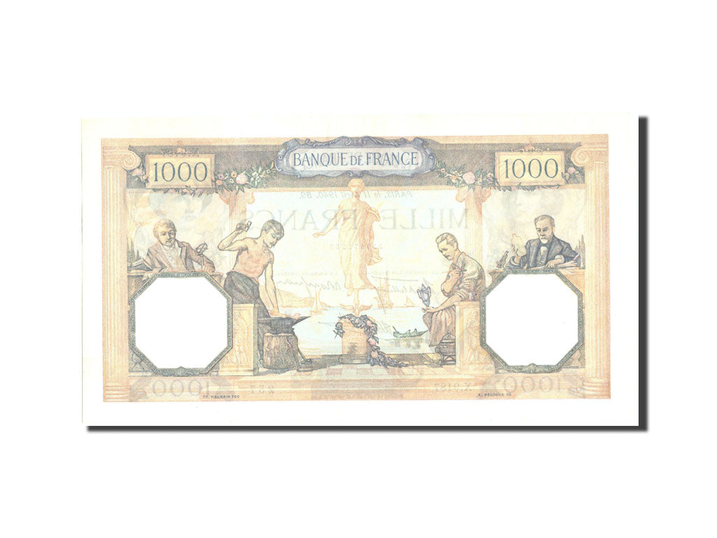 Geldschein, Frankreich, 1000 Francs, 1 000 F 1927-1940 ''Cérès et Mercure''