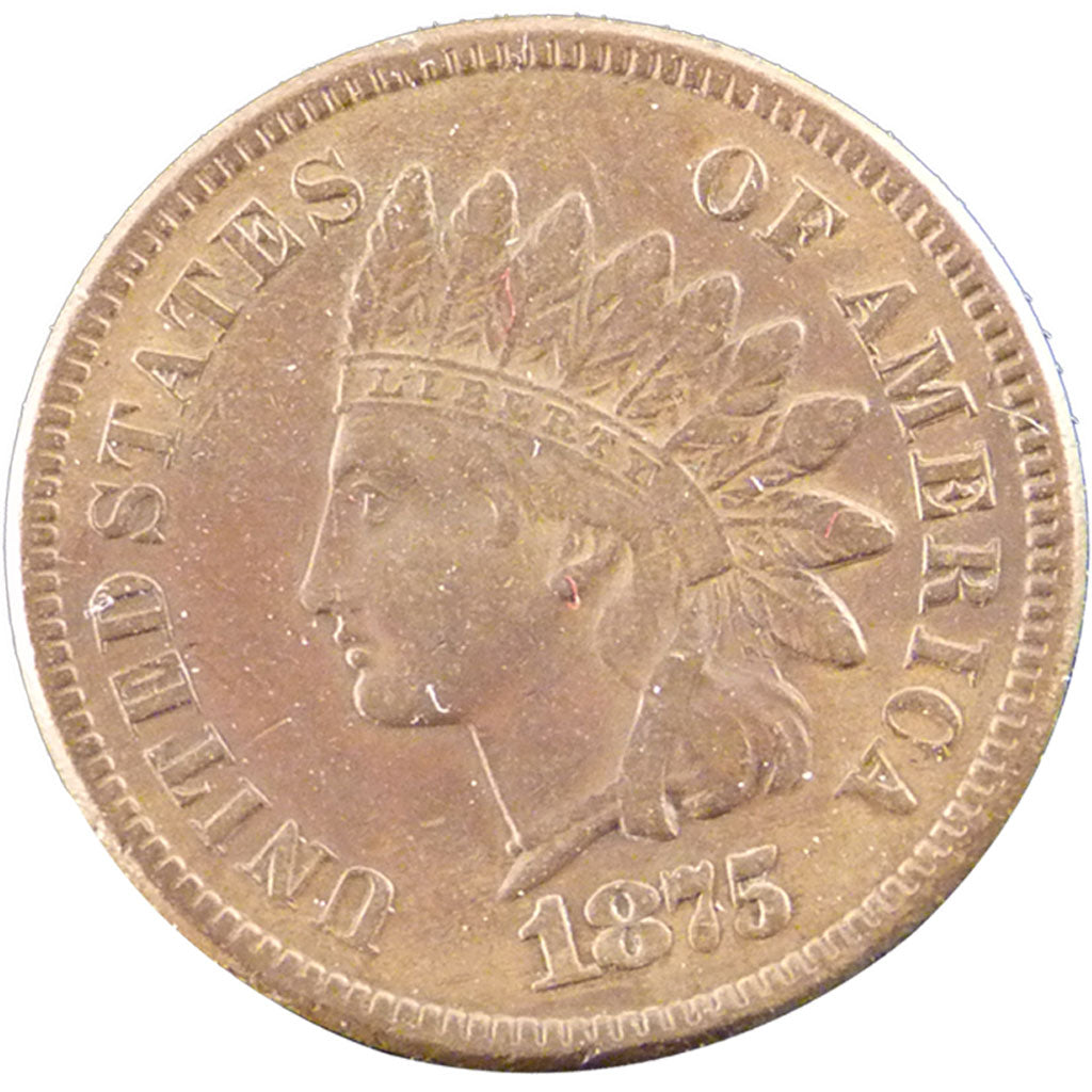 Stati Uniti, Indian Head Cent, Cent, 1875, Philadelphia, BB+, Bronzo, KM:90a