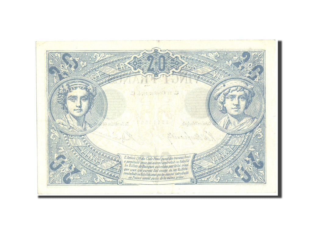 France, 20 Francs, 20 F 1874-1905 ''Noir'', 1904, KM:61a, 1904-10-21, AU(55-58)