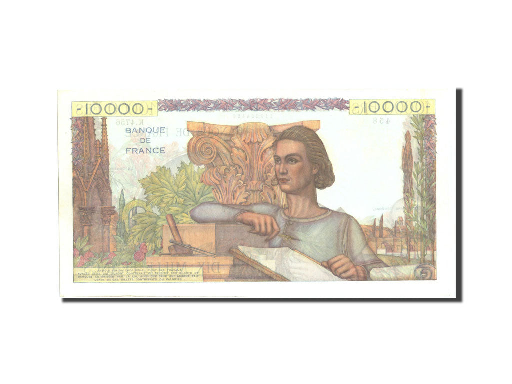 France, 10,000 Francs, 10 000 F 1945-1956 ''Génie Français'', 1953