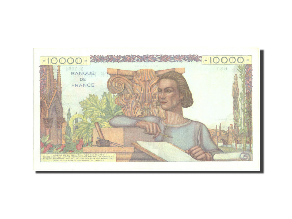 Banconote, Francia, 10,000 Francs, 10 000 F 1945-1956 ''Génie Français''