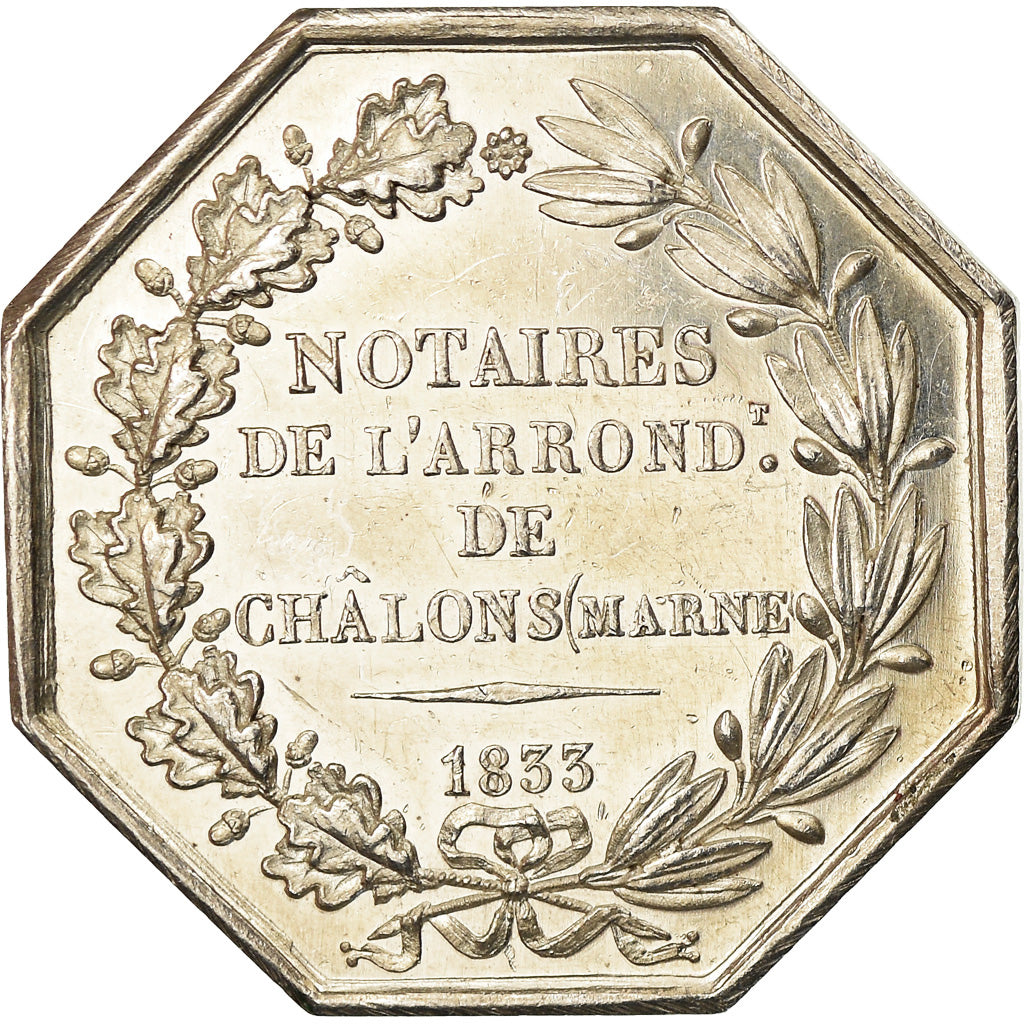 Francia, Token, Notaires de l'Arrondissement de Châlon-sur-Marne, 1833, Dubois