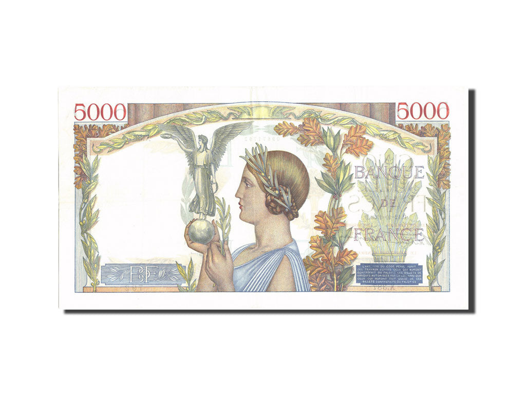 Billet, France, 5000 Francs, 5 000 F 1934-1944 ''Victoire'', 1939, 1939-10-12