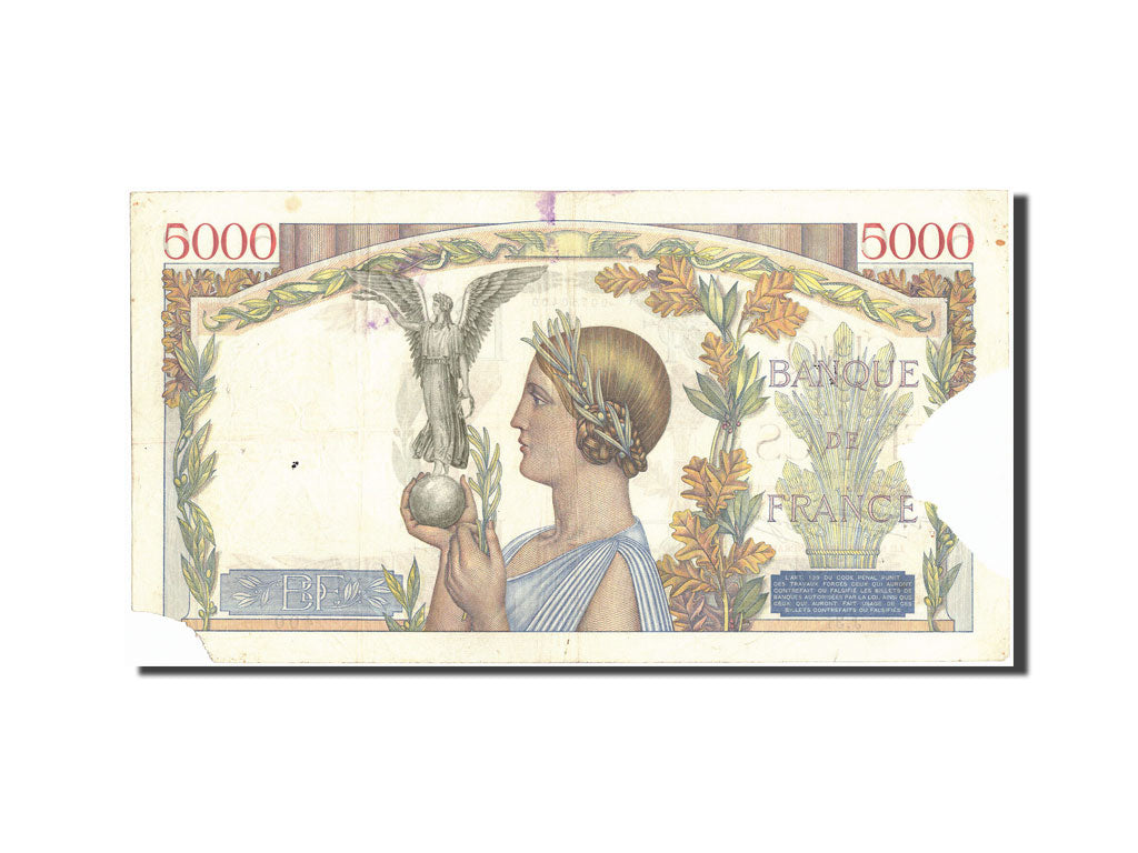 Billete, Francia, 5000 Francs, 5 000 F 1934-1944 ''Victoire'', 1935, 1935-07-11