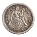 UNITED STATES, Seated Liberty Dime, Dime, 1845, U.S. Mint, KM #63.2, EF(40-45),.