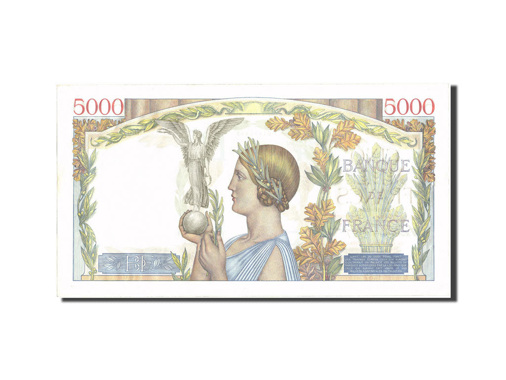 Banknote, France, 5000 Francs, 5 000 F 1934-1944 ''Victoire'', 1938, 1938-10-13