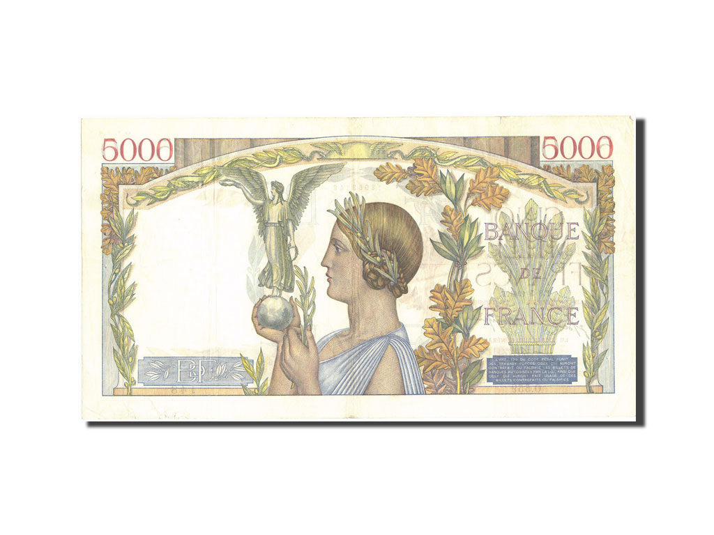 Biljet, Frankrijk, 5000 Francs, 5 000 F 1934-1944 ''Victoire'', 1941