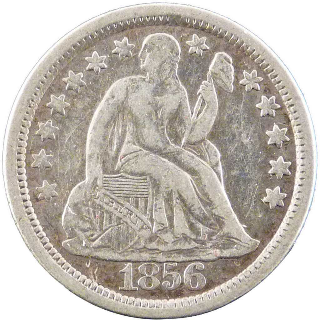 Stati Uniti, Seated Liberty Dime, Dime, 1856, U.S. Mint, Philadelphia, BB, Ar...