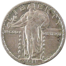 Stati Uniti, Standing Liberty Quarter, Quarter, 1918, U.S. Mint, San Francisc...