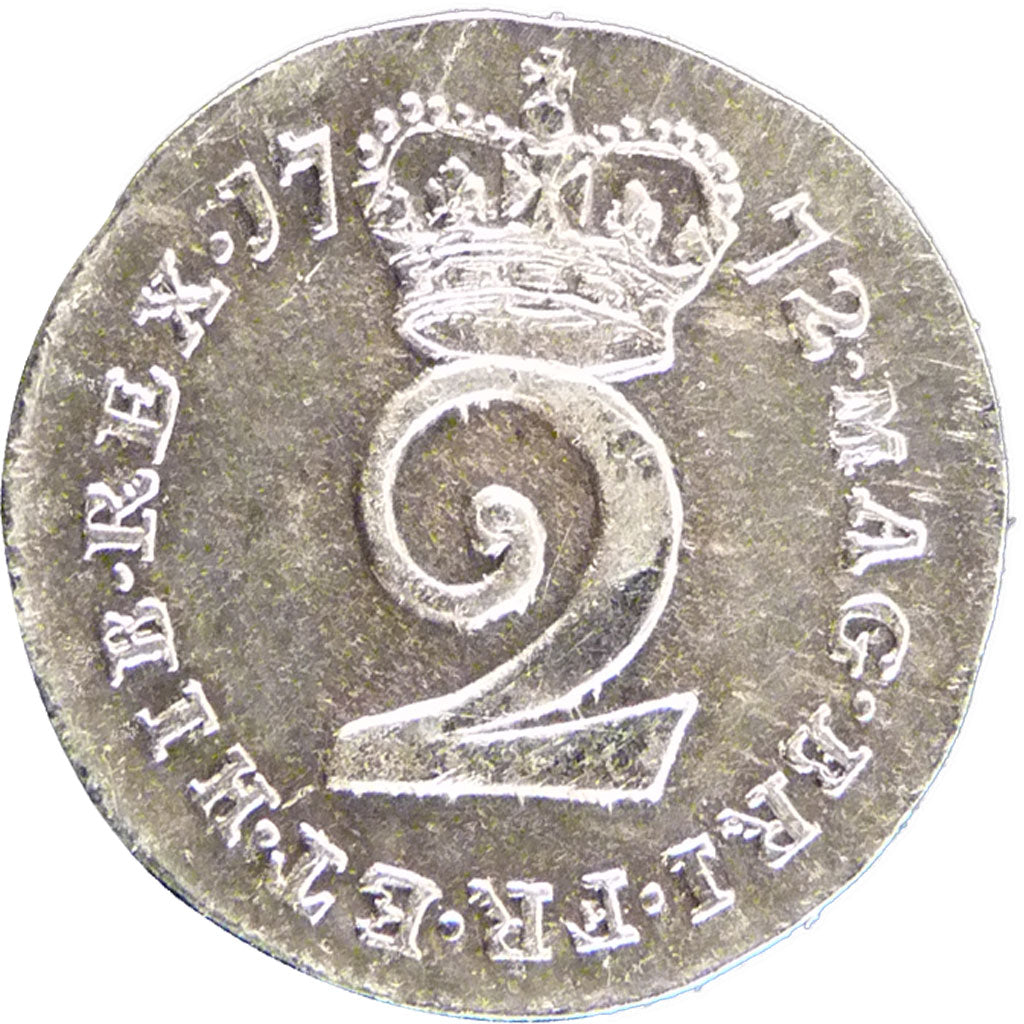 Great Britain, 2 Pence, 1772, AU(55-58), Silver, 1.00