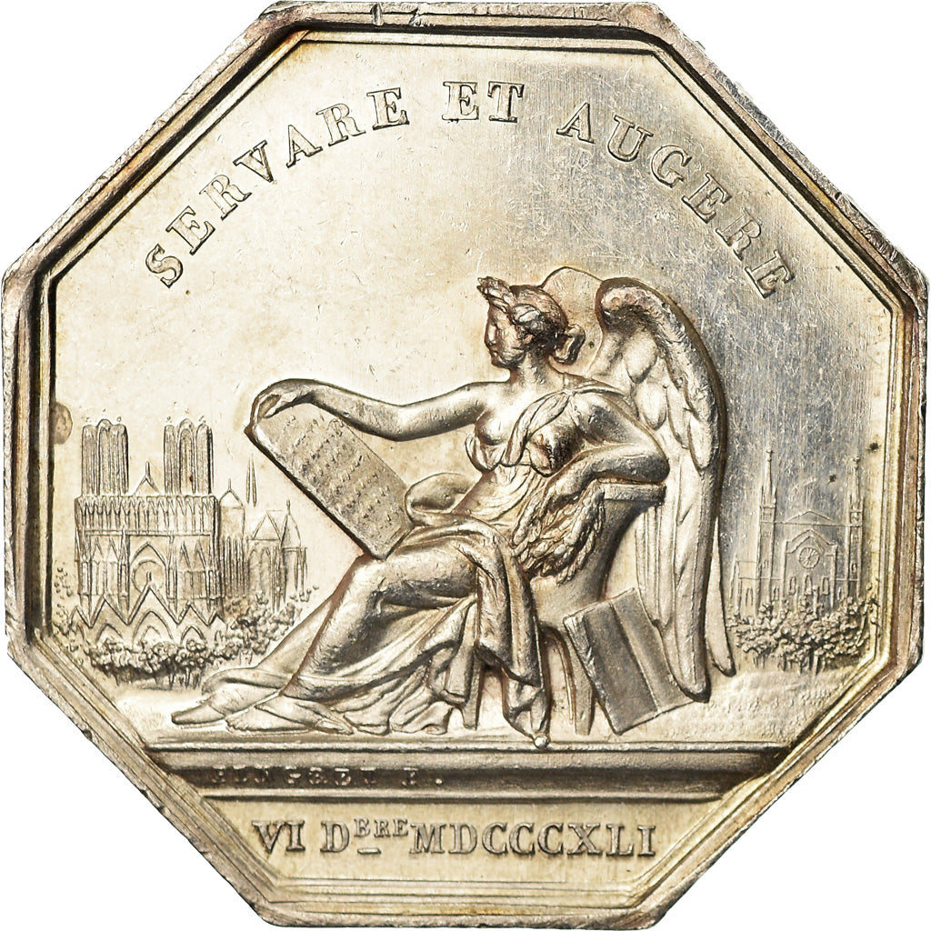 Frankreich, Token, Noblesse et Villes, Académie de Reims, 1841, Pingret, VZ