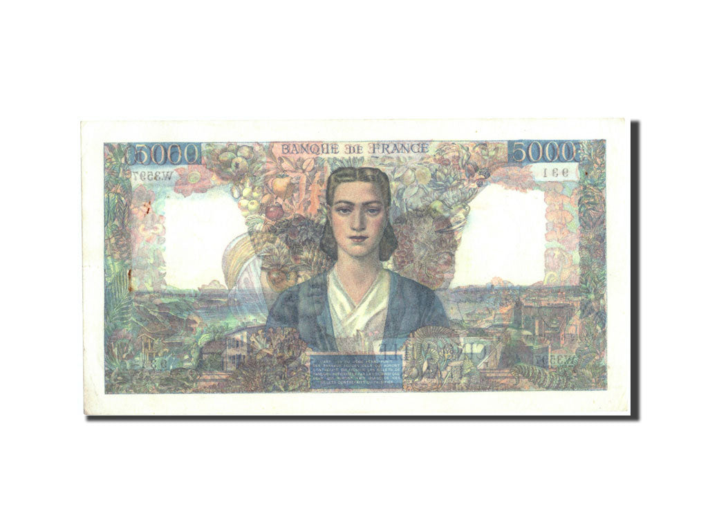 Banconote, Francia, 5000 Francs, 5 000 F 1942-1947 ''Empire Français'', 1947