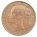 Great Britain, Farthing, 1848, KM #725, AU(50-53), Copper, 4.80