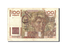 Francia, 100 Francs, 100 F 1945-1954 ''Jeune Paysan'', 1952, KM:128d