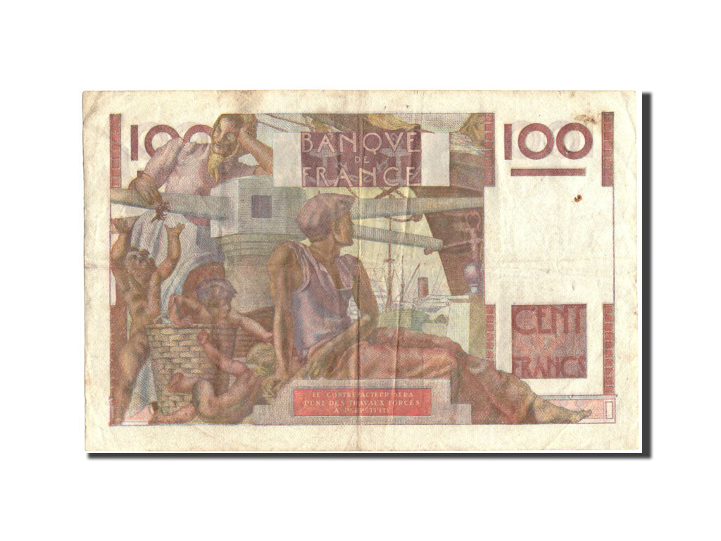 Francia, 100 Francs, 100 F 1945-1954 ''Jeune Paysan'', 1952, KM:128d