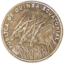 EQUATORIAL GUINEA, 5 Francos, 1985, KM #E28, MS(65-70), Aluminum-Bronze, 3.20
