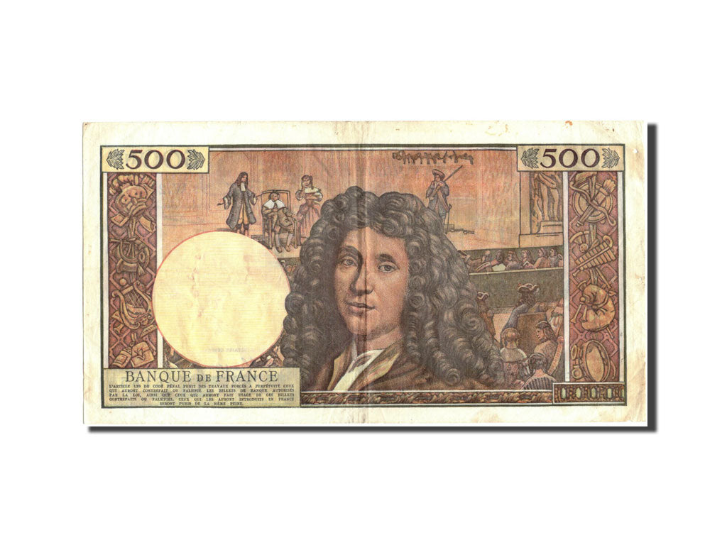 Banknote, France, 500 Nouveaux Francs, 500 NF 1959-1966 ''Molière'', 1966