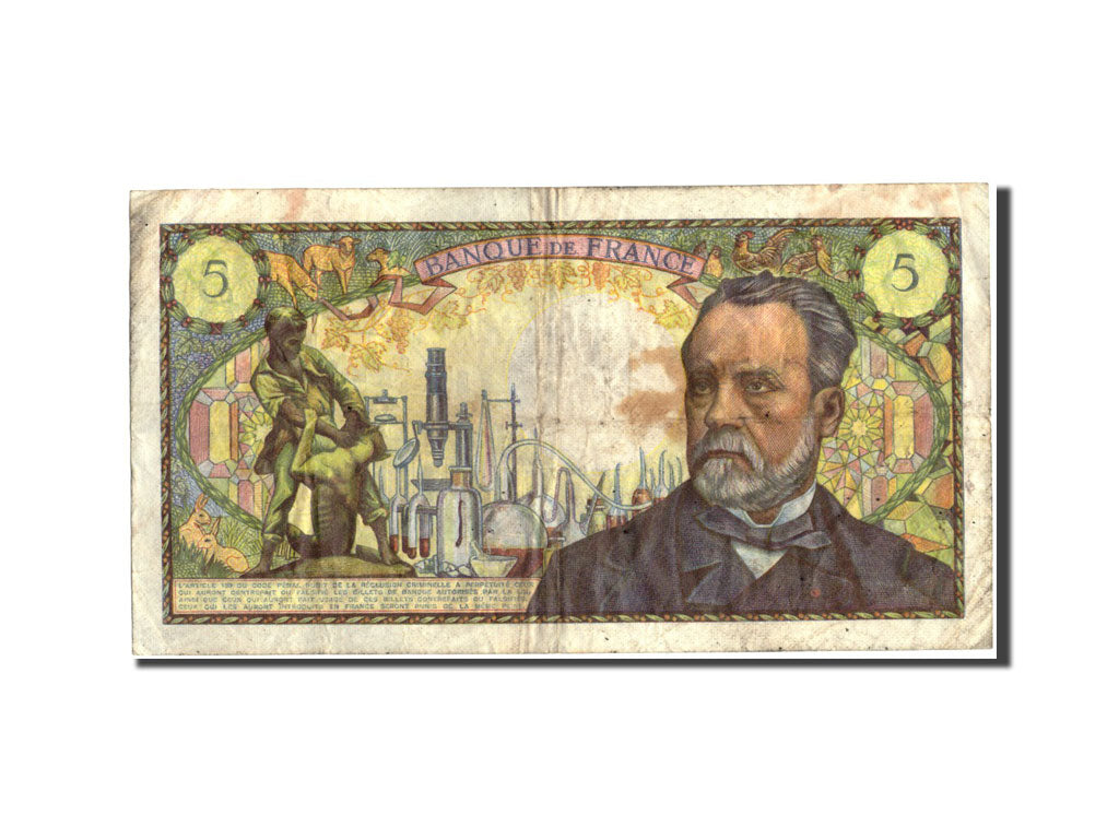 Banknote, France, 5 Francs, 5 F 1966-1970 ''Pasteur'', 1969, 1969-06-05