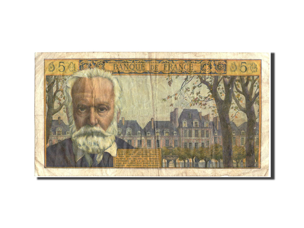 France, 5 Nouveaux Francs, 5 NF 1959-1965 ''Victor Hugo'', 1964, KM:141a