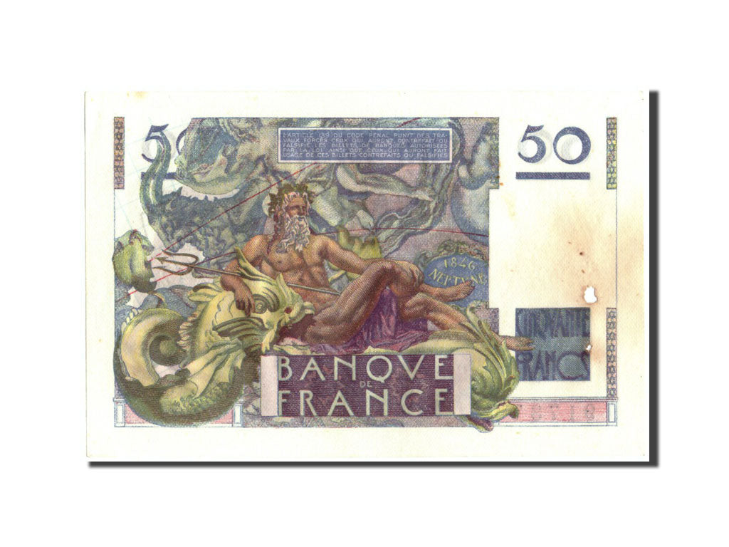 Francia, 50 Francs, 50 F 1946-1951 ''Le Verrier'', 1947, KM:127b, 1947-06-12