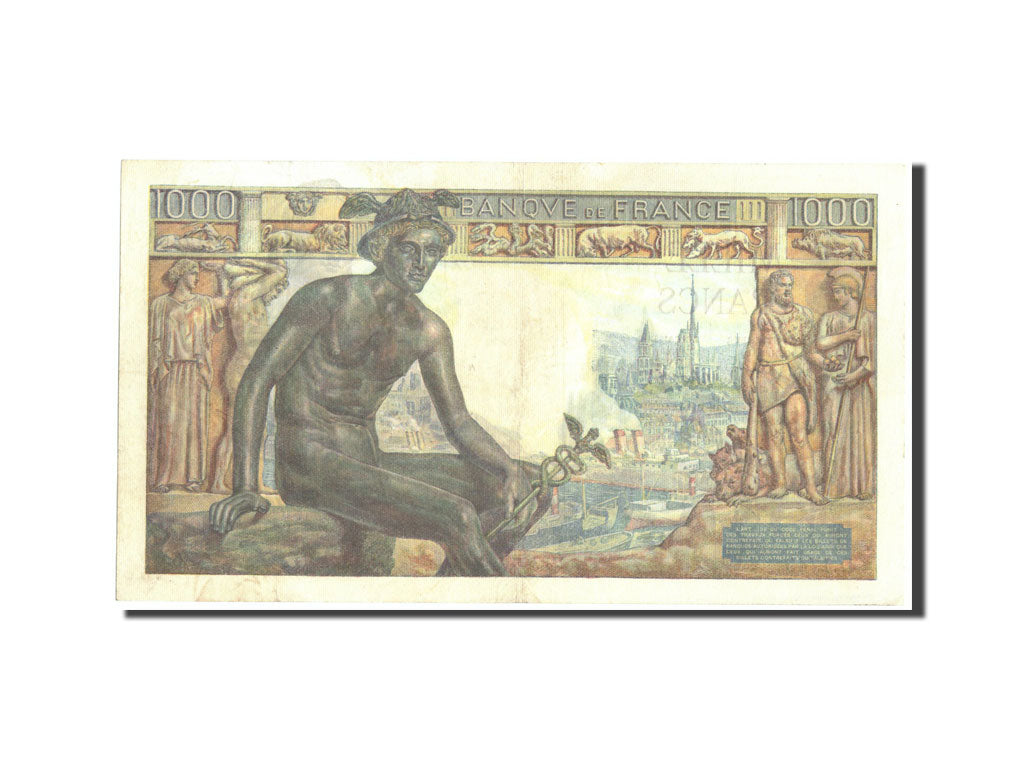 Banknote, France, 1000 Francs, 1 000 F 1942-1943 ''Déesse Déméter'', 1942