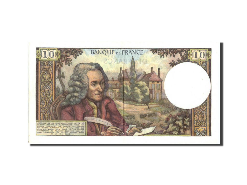 France, 10 Francs, 10 F 1963-1973 ''Voltaire'', 1972, 1972-12-07, KM:147d, TTB+