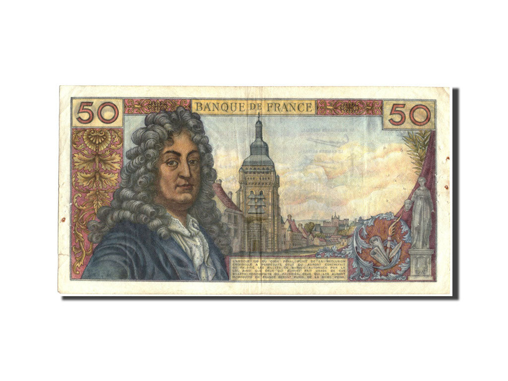 Francia, 50 Francs, 50 F 1962-1976 ''Racine'', 1963, KM:148a, 1963-07-11, MB