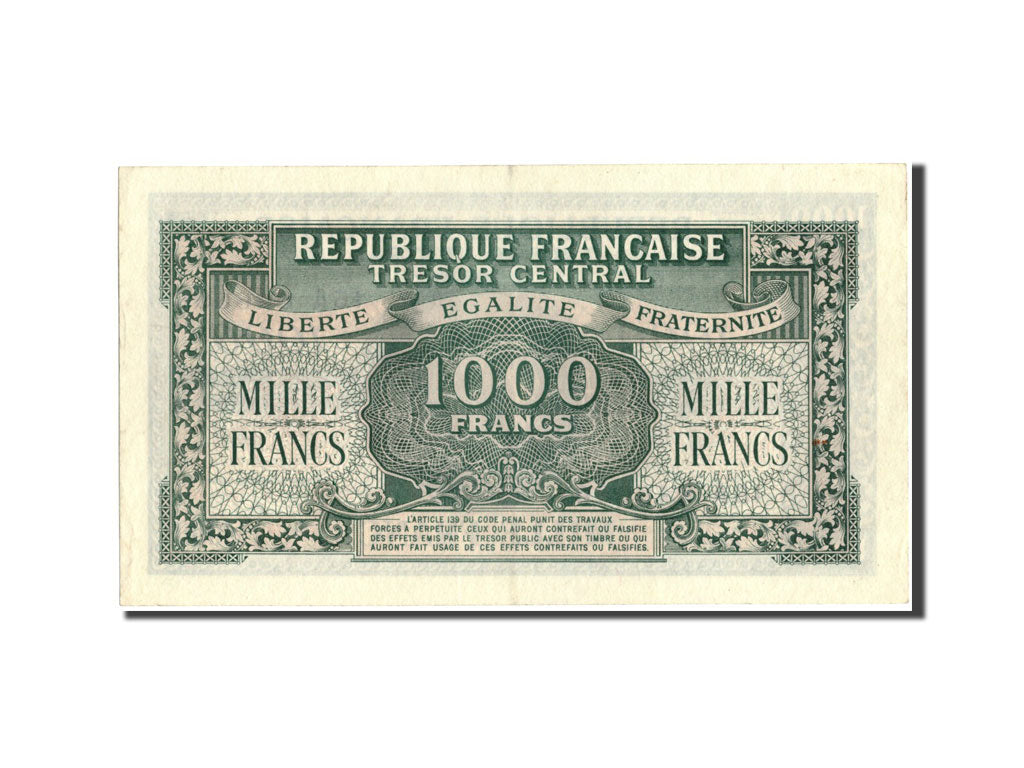Banknote, France, 1000 Francs, 1943-1945 Marianne, 1945, 1945, UNC(60-62)