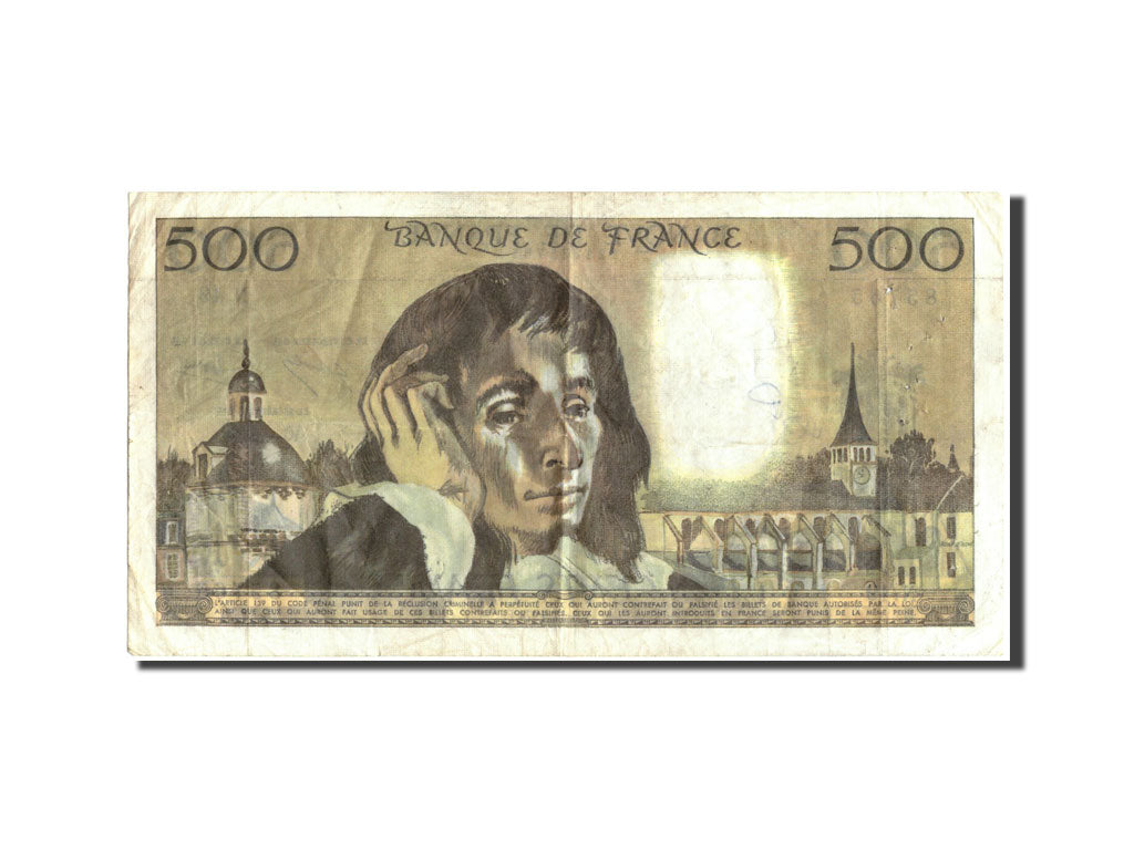 Frankreich, 500 Francs, 500 F 1968-1993 ''Pascal'', 1974, KM:156c, 1974-12-05